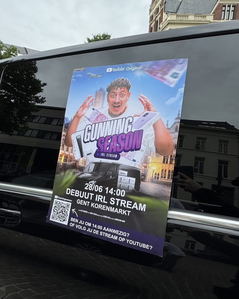 Poster van Gunning Season, debuut IRL-stream in Gent op 28/06